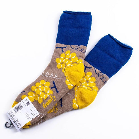 ソックス fromF モコモコソックス ヘデルマ/果物 ウォームグレー サイズM 36-38 (22.5ー25cm)TV097MWGY